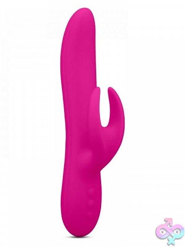 Discreet-Toys-Selfie-Twist-Pink-Nu-Sit-018P Curved Dual-Motor G-Spot And Clitoral Vibrator In Pink Silicone By Selfie Intimate Toys