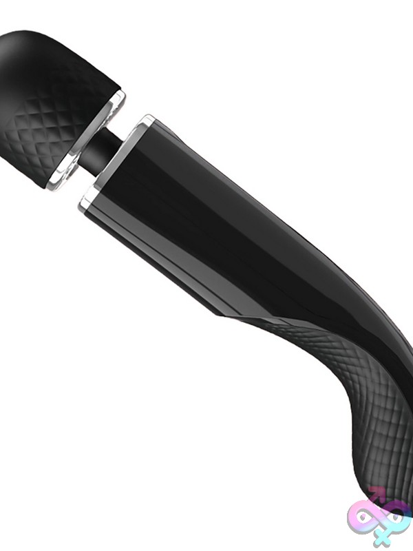 Discreet-Toys-Sensation-Wand-Nu-Dy-96769 Black Sensation Wand Massager With Large Round Head And Ergonomic Handle By Dyso