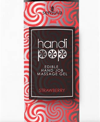 Handi Pop Handjob Massage Gel Strawberry by Sensuva 4.2 oz pump bottle