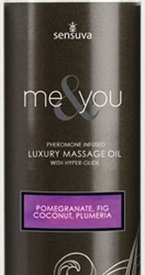 You Massage Oil Pomegranate Fig Coconut Plumeria by Sensuva 4.2 oz bottle with pump dispenser