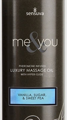 You Massage Oil Vanilla Me and You Luxury Massage Oil by Sensuva 4.2 oz