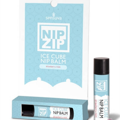 Sensuva Sex Toys - Nip Zip Ice Cube Nip Balm - Strawberry Mint - Tube Carded
