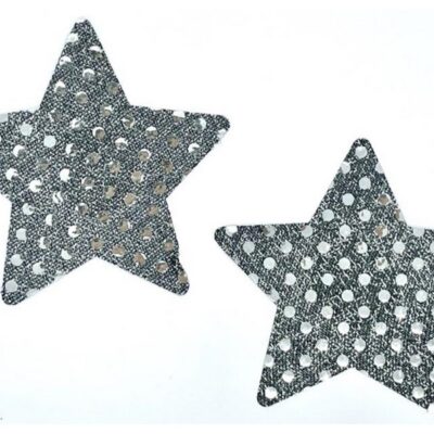 Silver sequin star-shaped pasties one-size by Popsi Lingerie
