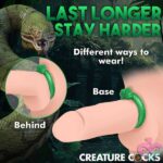 Serpentine Silicone Cock Ring - Green - Image 3