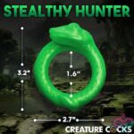 Serpentine Silicone Cock Ring - Green - Image 6