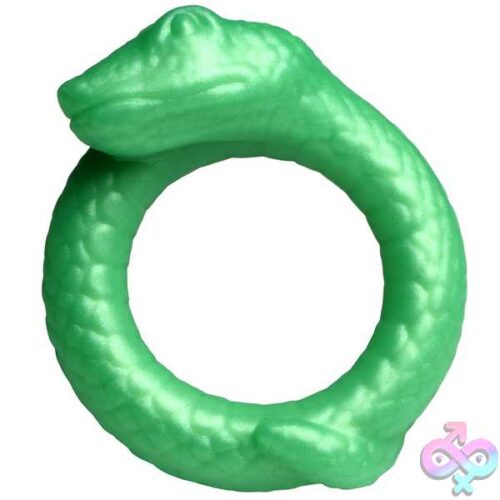 Serpentine Silicone Cock Ring - Green - Image 8