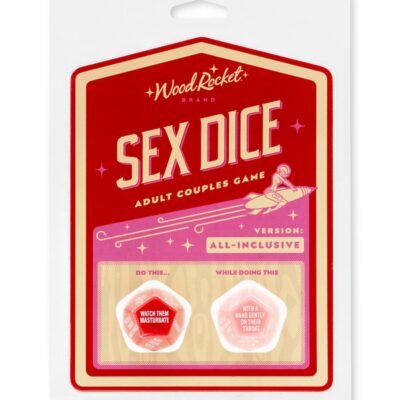 Red 12-sided couples dice game set by Wood Rocket