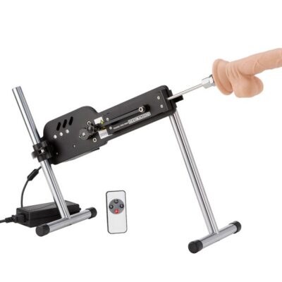 Beige Travel Pro Mini sex machine with wireless remote and nylon carrying case by Cloud 9