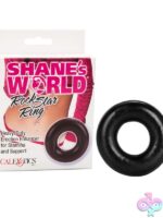 Shane's World Rock Star cock ring in black and white on neutral background