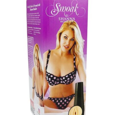 Beige hard case pussy stroker with textured TPE sleeve by Star Stroker