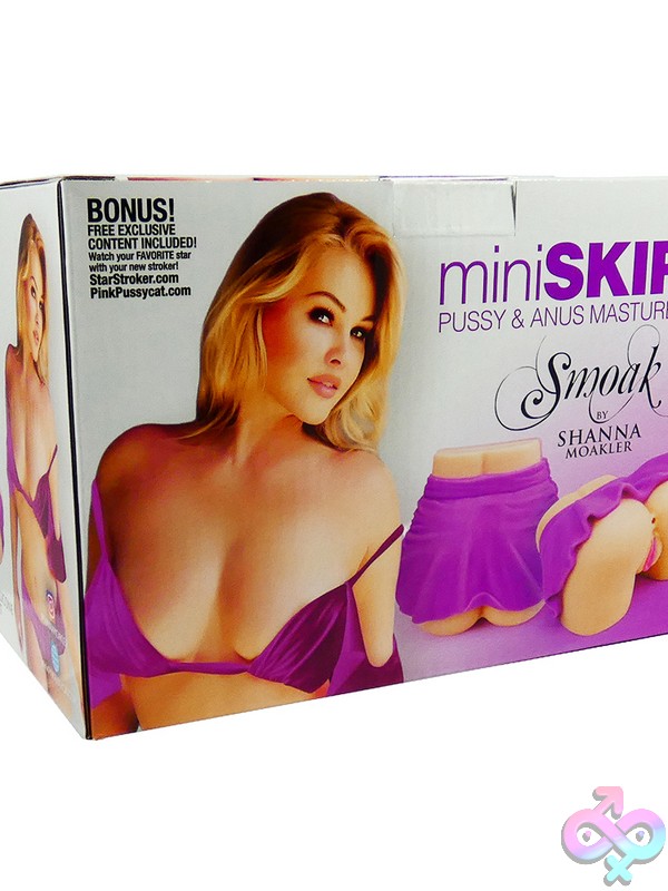 Discreet-Toys-Shanna-Moakler-Mini-Skirt-Pussy-Ass-Masturbator-Nu-Shmo-006 Purple Dual-Entry Tpe Masturbator With Realistic Texture By Star Stroker