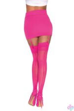 Sheer Thigh Highs - One Size - Hot Pink