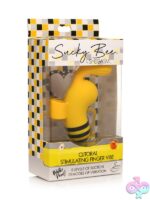 Yellow bee-shaped silicone clitoral suction finger vibe by Xr Shegasm