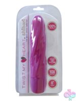 Pink twist-texture silicone vibrator with 10 pulsation levels by Shibari