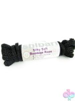 5-meter soft silk bondage rope in black by Shibari