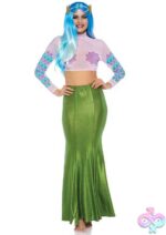 Shimmer Spandex Mermaid Costume Maxi Skirt