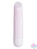glowing bullet vibrator Shine On by Evolved Novelties in purple with pink glow