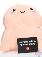 Soft polyester penis stuffy plushie approximately 11.80 inches available in black brown and pink