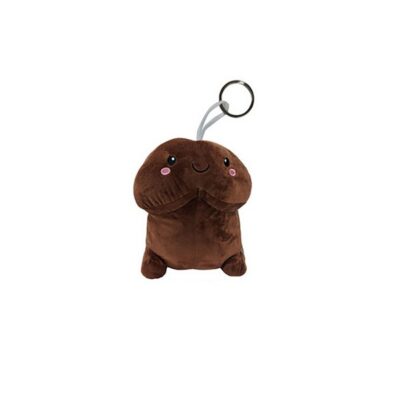 Soft plush penis stuffed animal in pink and brown available at Discreet Toys