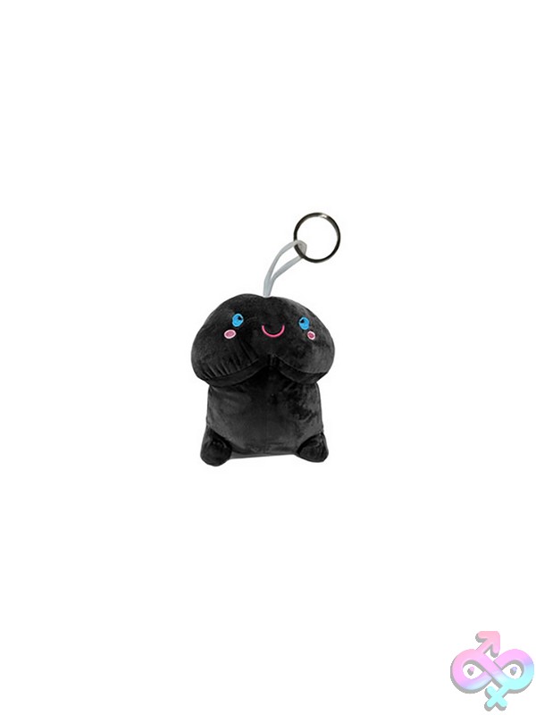 Discreet-Toys-Short-Penis-Stuffy-4-Black-Nu-St-Sli218Blk 4-Inch Black Polyester Plush Penis Novelty Stuffy By Shots Toys