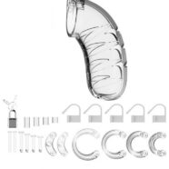 Shots Mancage Sex Toys - Mancage Model 4 Chastity 4.5 Inch Cock Cage - Transperant