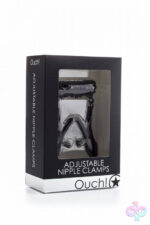 Shots Ouch! Sex Toys - Adjustable Nipple Clamps - Black