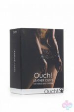 Shots Ouch! Sex Toys - Leather Cuffs for Hands and Ankles - Black