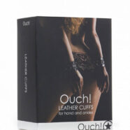 Shots Ouch! Sex Toys - Leather Cuffs for Hands and Ankles - Black