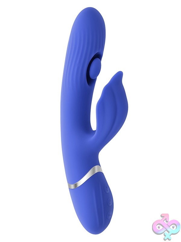 Discreet-Toys-Shudder-Nu-En-Rs-7586-2 Waterproof Triple Motor Rabbit Shudder By Evolved Novelties In Blue Silicone