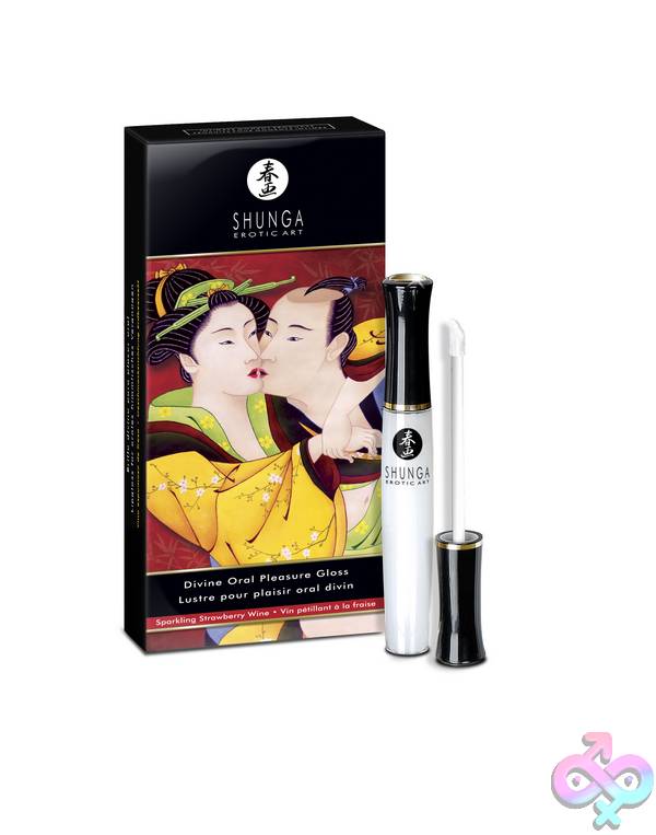 Discreet-Toys-Shunga-Divine-Oral-Pleasure-Gloss-Sparkling-Strawberry-Wine-0-33-Fl-Oz-10-Ml-Shu7900-1 Divine Oral Pleasure Gloss - Sparkling Strawberry Wine - 0.33 Fl. Oz. / 10 Ml - Image 1