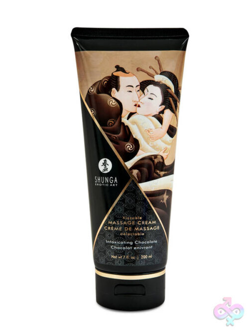 Shunga Sex Toys - Kissable Massage Cream - Intoxicating Chocolate - 7 Fl. Oz. / 200 ml