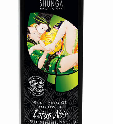 Lotus Noir Sensitizing Gel for Lovers by Shunga — 2 fl oz water-based organic intimate gel