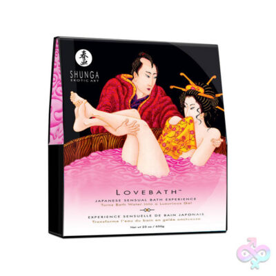 Lovebath Dragon Fruit 23 oz bath soak by Shunga — couples sensual bath experience