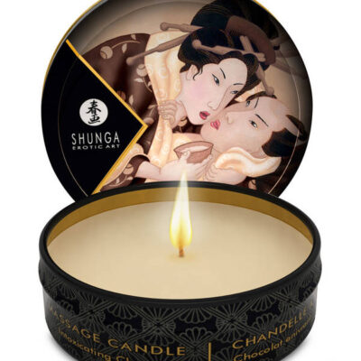 Mini Massage Candle Excitation Intoxicating Chocolate by Shunga — 1 fl oz soy massage candle
