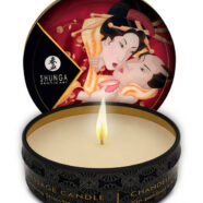 Shunga Sex Toys - Mini Massage Candle - Romance - Sparkling Strawberry Wine - 1 Fl. Oz.
