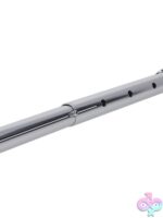 silver metal spreader bar Signature Adjustable Spreader Bar by Sportsheets
