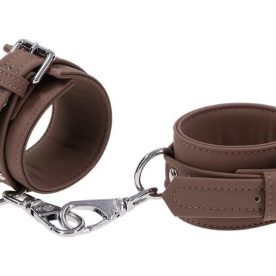 soft silicone handcuffs Signature Dawn Dream Handcuffs by Sportsheets in beige