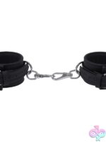 adjustable ankle cuffs Signature Midnight Muse by Sportsheets in black with silver hardware