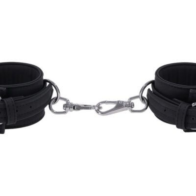 adjustable ankle cuffs Signature Midnight Muse by Sportsheets in black with silver hardware