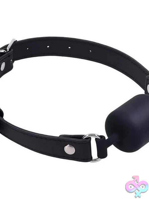 Discreet-Toys-Signature-Midnight-Muse-Barrel-Gag-Nu-Ss681-18 Barrel Gag Silicone Signature Midnight Muse Barrel Gag By Sportsheets Black Faux Leather Adjustable Strap
