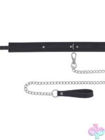 silicone collar leash set Signature Midnight Muse Collar & Leash by Sportsheets in black