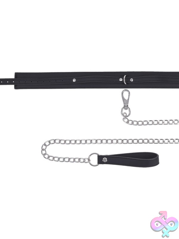 Discreet-Toys-Signature-Midnight-Muse-Collar-Leash-Nu-Ss681-20 Silicone Collar Leash Set Signature Midnight Muse Collar &Amp; Leash By Sportsheets In Black
