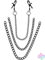 nipple clamps jewelry Signature Midnight Muse ExCHAINgeable by Sportsheets black metal