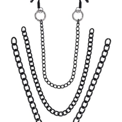 nipple clamps jewelry Signature Midnight Muse ExCHAINgeable by Sportsheets black metal
