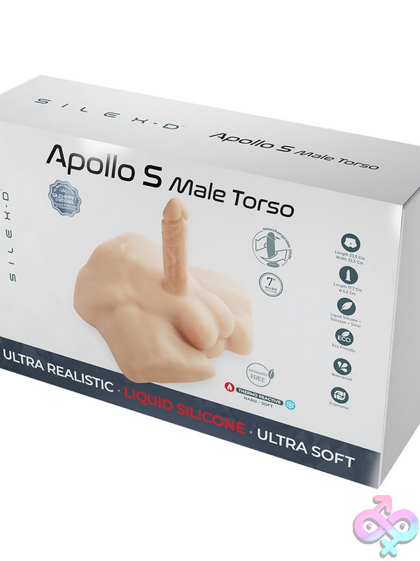 Discreet-Toys-Silex-D-Apollo-S-Male-Torso-Liquid-Silicone-Model-2-Dildo-7-Vanilla-Nu-Dj0997-46Bx Realistic Beige Male Torso With Bendable Liquid Silicone Dildo By Silex-D