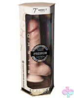 Realistic 7-inch vanilla beige liquid silicone dildo with suction cup base by Silex-D
