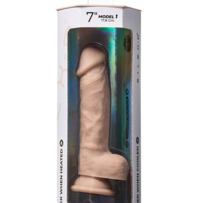 Realistic beige liquid silicone dildo 7-inch by Doc Johnson
