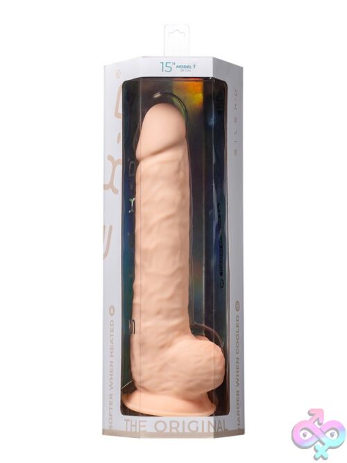 Silex-D 15-Inch Dual-Density Silicone Dildo With Suction Cup Base In Three Colors