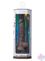 Silex-D Original Model 1 7-inch dual density silicone dildo with suction cup base in three skin-tone color options