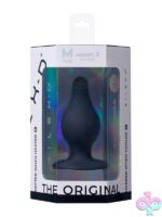 Dual-density 3.5 inch silicone anal plug in black by Silex-D